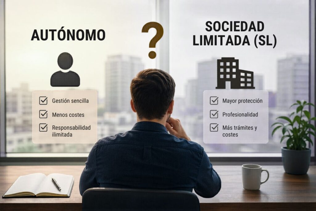 autonomo o empresa que es mejor en España crear sociedad limitada o ser autonomo