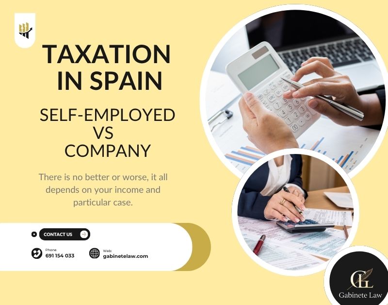 Self-employed vs company taxation in Spain. IRPF vs Corporate Tax compared. Which is better for your business income and personal situation.