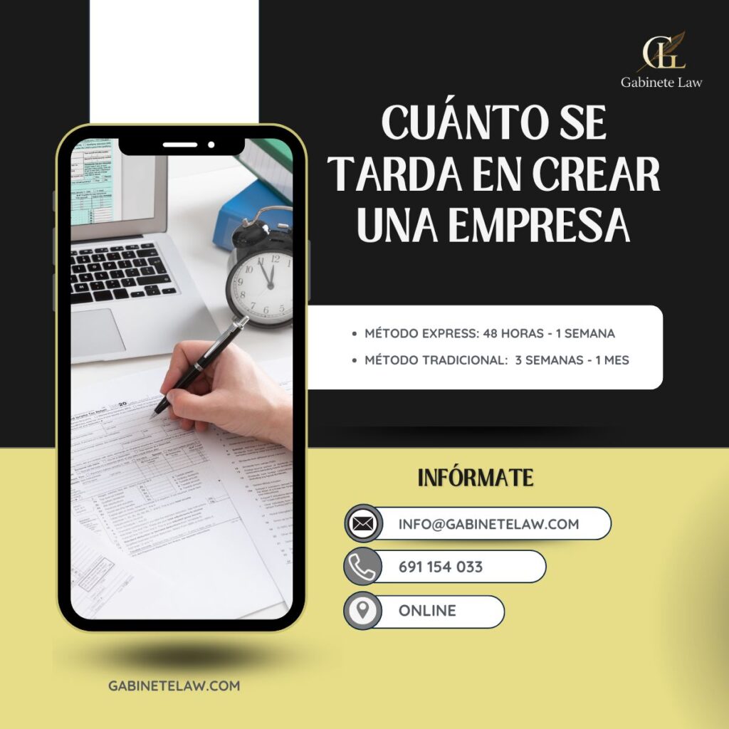 Persona trabajando con portátil y documentos calculando cuánto se tarda en crear una empresa en España